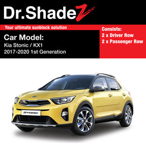 Kia Stonic KX1 2017-2020 1st Generation Korea Subcompact Crossover SUV Customised Car Window Magnetic Sunshades - dr shadez australia singapore au sg korea kr side door windows
