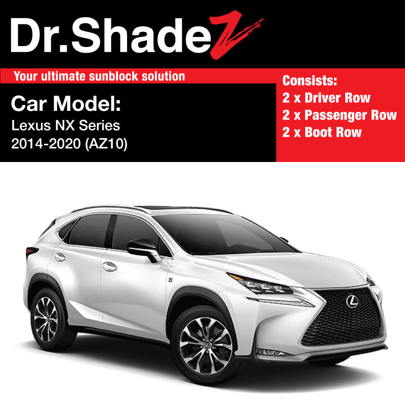 Lexus NX Series 2014-2020 1st Generation (AZ10) Japan Luxury Compact Crossover SUV Customised Car Window Magnetic Sunshades - dr shadez australia au japan jp singapore sg