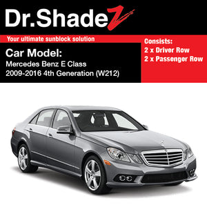 Mercedes Benz E Class 2009-2016 4th Generation (W212) Germany Executive Sedan Customised Car Window Magnetic Sunshades - dr shadez australia germany singapore au de sg
