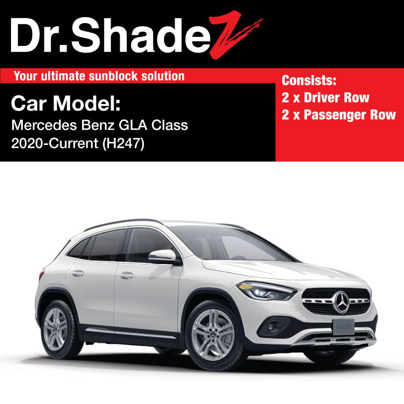 Mercedes Benz GLA Class 2020-Current 2nd Generation (H247) Germany Subcompact Crossover Customised Car Window Magnetic Sunshades - Dr Shadez Germany Singapore Australia Morocco