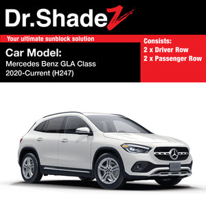 Mercedes Benz GLA Class 2020-Current 2nd Generation (H247) Germany Subcompact Crossover Customised Car Window Magnetic Sunshades - Dr Shadez Germany Singapore Australia Morocco