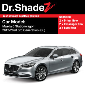 Mazda 6 Stationwagon Atenza 2016-2020 3rd Generation (GL) Japan Automotive Customised Magnetic Sunshades - dr shadez australia japan singapore au jp sg