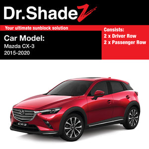 Mazda CX-3 2016-2020 1st Generation (DK) Japan Subcompact Crossover SUV Customised Car Window Magnetic Sunshades - dr shadez australia au japan jp singapore sg