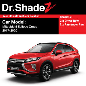 Mitsubishi Eclipse Cross 2017-2020 1st Generation (GK/ YA) Japan Compact Crossover Customised SUV Window Magnetic Sunshades - dr shadez australia singapore sg au japan jp side door windows sunshades