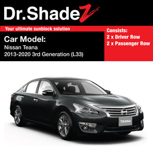 Nissan Teana 2013 2014 2015 2016 2017 2018 2019 3rd Generation (L33) Japan Executive Sedan Customised Car Window Magnetic Sunshades 4 Pieces - autobacs singapore drshadez australia Malaysia - dr shadez sg jp my ph br rs fn mc fr br kr uk de