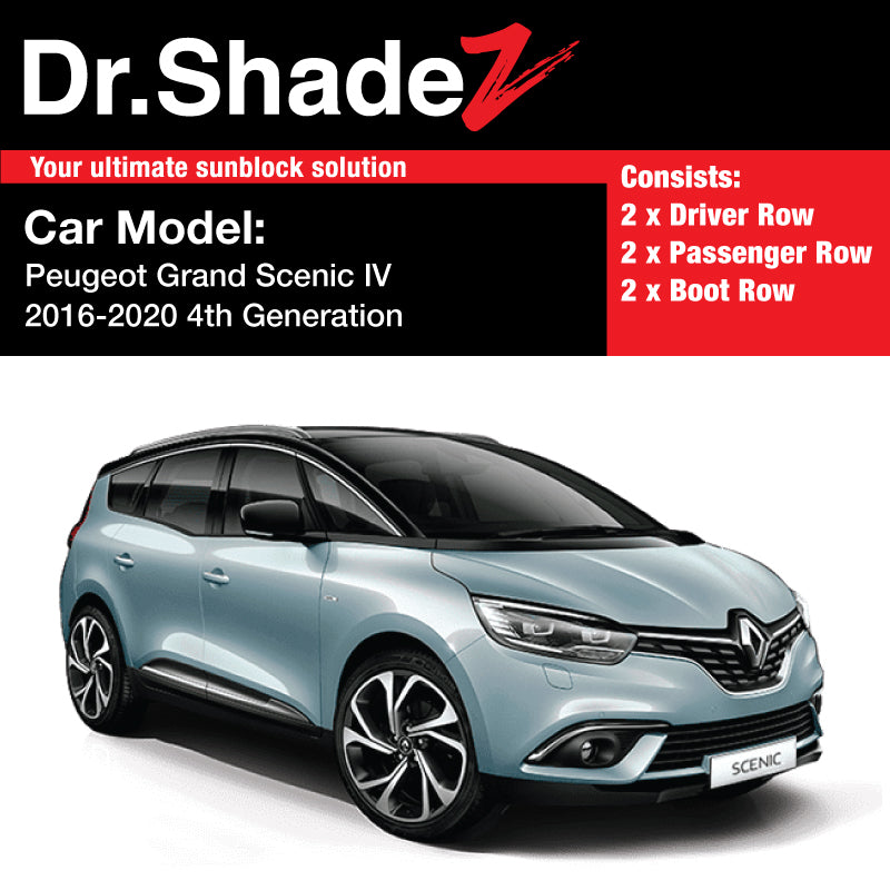 Renault Grand Scenic IV 2016 2017 2018 2019 4th Generation France Compact Multi Purpose Vehicle Customised MPV Window Magnetic Sunshades 6 Pieces - dr shadez de fr kr br jp sg my au nz it fn mx rs in id
