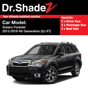 Subaru Forester 2012-2018 4th Generation (SJ) Japan Subcompact Crossover SUV Customised SUV Window Magnetic Sunshades - dr shadez australia singapore au sg side door windows sunshades