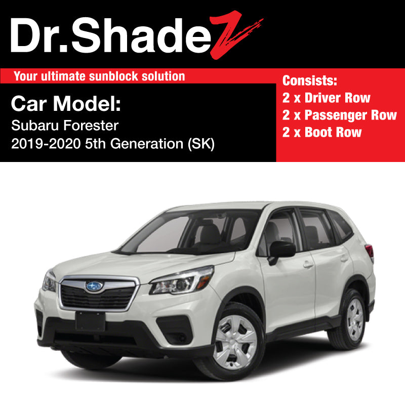 Subaru Forester 2019-2020 5th Generation (SK) Japanese Subcompact Crossover SUV Customised SUV Window Magnetic Sunshades - dr shadez australia singapore au sg side doors windows magnetic sunshield