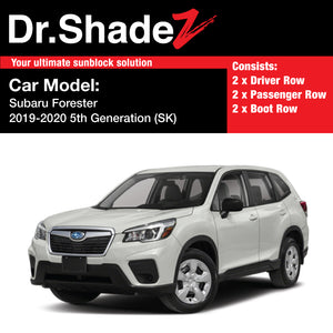 Subaru Forester 2019-2020 5th Generation (SK) Japanese Subcompact Crossover SUV Customised SUV Window Magnetic Sunshades - dr shadez australia singapore au sg side doors windows magnetic sunshield
