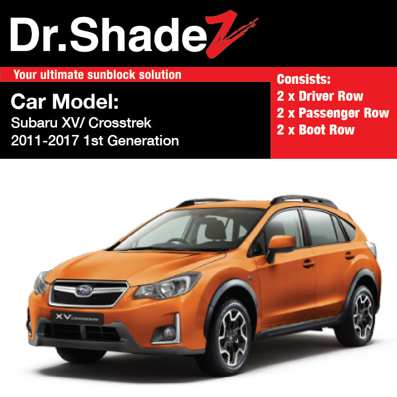 Subaru XV Crosstrek 2011-2017 1st Generation Japan Crossover Customised SUV Window Magnetic Sunshades - dr shadez australia singapore au sg