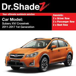 Subaru XV Crosstrek 2011-2017 1st Generation Japan Crossover Customised SUV Window Magnetic Sunshades - dr shadez australia singapore au sg