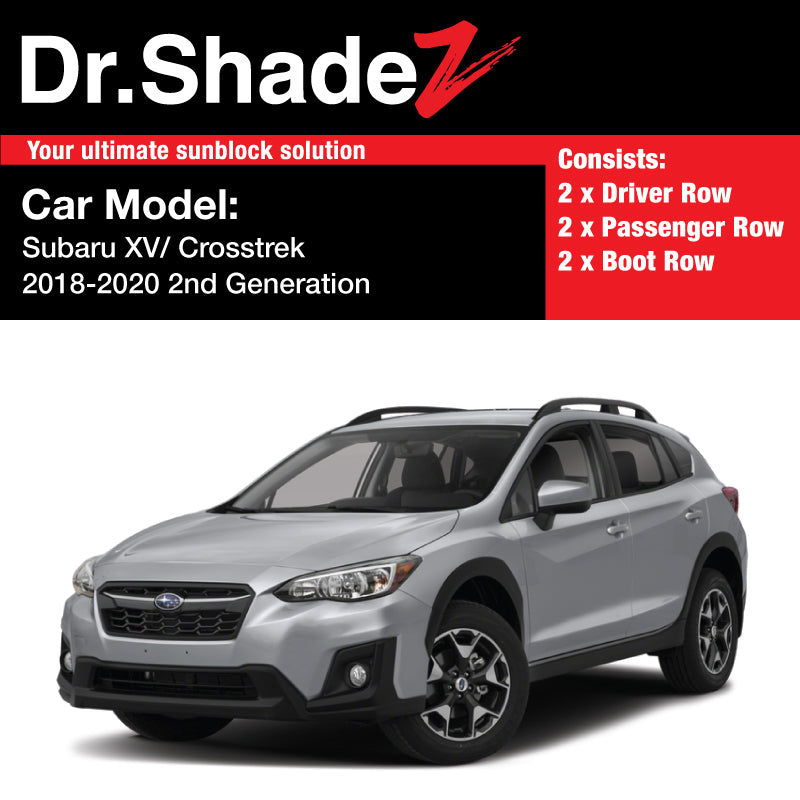 Subaru XV Crosstrek 2018-2020 2nd Generation Japan Crossover Customised SUV Window Magnetic Sunshades - dr shadez australia singapore au sg japan jpn side door windows fitted sunshades