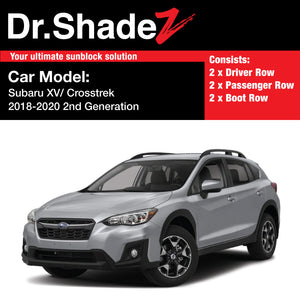 Subaru XV Crosstrek 2018-2020 2nd Generation Japan Crossover Customised SUV Window Magnetic Sunshades - dr shadez australia singapore au sg japan jpn side door windows fitted sunshades