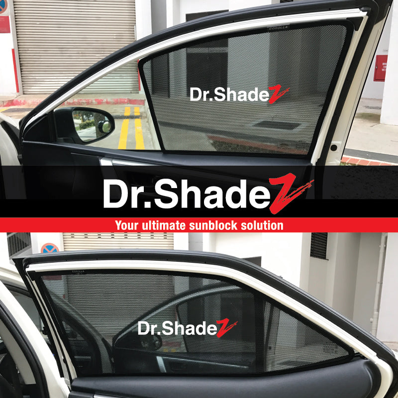 Toyota Corolla Altis 2013-2018 11th Generation (E170) Japan Sedan Customised Car Window Magnetic Sunshades - dr shadez singapore sg au australia side door windows fitted sunshades fitting photos sample picture
