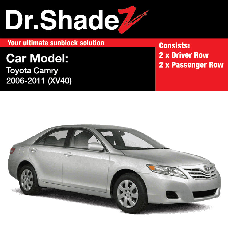 Toyota Camry 2006-2012 10th Generation (XV40) Japan Executive Sedan Customised Car Window Magnetic Sunshades - dr shadez australia japan singapore au jp sg car door windows sunshades