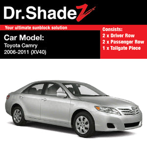 Toyota Camry 2006-2012 10th Generation (XV40) Japan Executive Sedan Customised Car Window Magnetic Sunshades - dr shadez australia japan singapore au jp sg full set car door magnetic sunshades