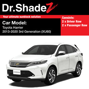 Toyota Harrier 2013-2020 3rd Generation (XU60) Japan SUV Customised Car Window Magnetic Sunshades - dr shadez australia au singapore sg japan jp side door windows fitted magnetic sunshades