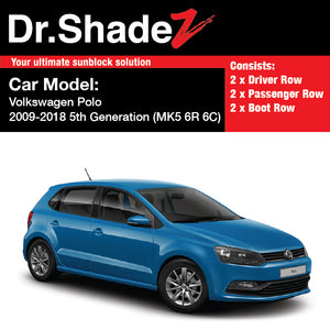 Volkswagen Polo 2009 2010 2011 2012 2013 2014 2015 2016 2017 2018 (MK5 6R 6C) Germany Hatchback Customised Car Window Magnetic Sunshades 4 Pieces - drshadez sg au my autobacs sg de fr br kr it fn mc ca uk th ph