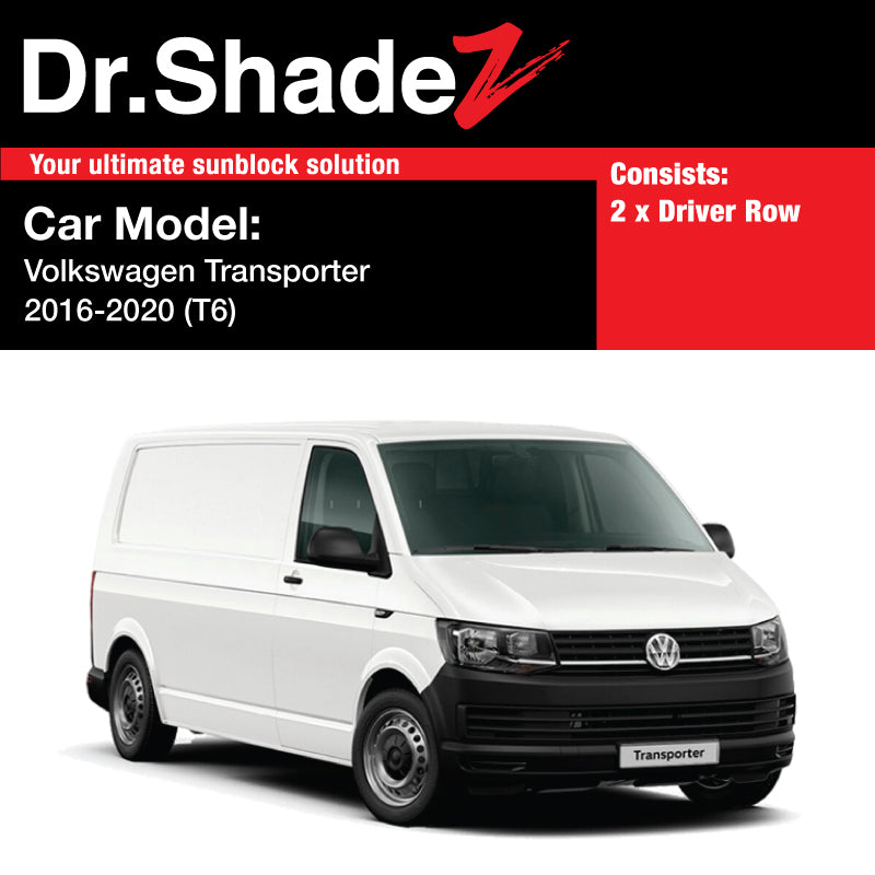 Volkswagen Transporter 2016-2020 (T6) Germany Commercial Vehicle Customised Window Magnetic Sunshades - dr shadez germany de australia au singapore sg