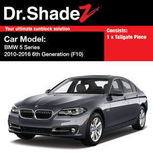 BMW 5 series 2010-2016 6th Generation (F10) Customised Luxury Germany Sedan Car Window Magnetic Sunshades - dr shadez australia singapore au sg rear windscreen sunshades