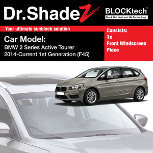 BLOCKtech Premium Front Windscreen Foldable Sunshade for BMW 2 Series Active Tourer 2014-Current 1st Generation (F45) - Dr Shadez germany singapore japan australia