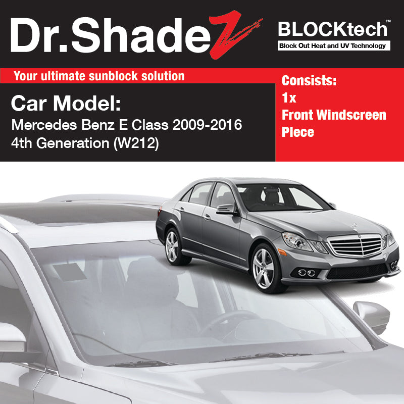 BLOCKtech Front Windscreen Foldable Sunshade for Mercedes Benz E Class  Sedan 2009-2016 4th Generation (W212) – Dr. Shadez