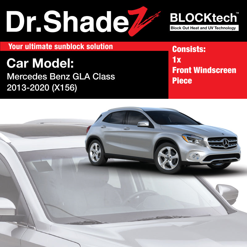 Dr Shadez BLOCKtech Premium Front Windscreen Foldable Sunshade for Mercedes Benz GLA Class 2013-2020 1st Generation (X156) - Dr Shadez Australia Singapore USA Korea