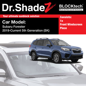 BLOCKtech Premium Front Windscreen Foldable Sunshade for Subaru Forester 2019-Current 5th Generation (SK) - Dr Shadez Japan JP Singapore SG Australia AU
