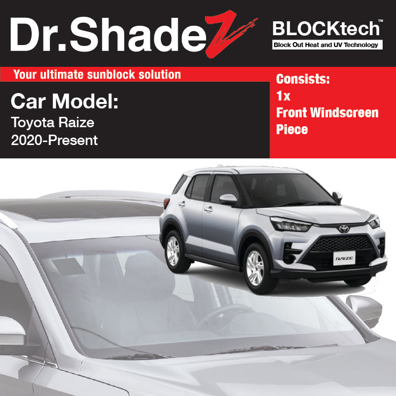 BLOCKtech Premium Front Windscreen Foldable Sunshade for Toyota Raize 2019-Current 1st Generation (A200)