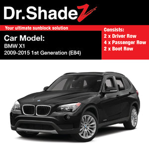 BMW X1 2009 2010 2011 2012 2013 2014 2015 1st Generation (E84) Customised Luxury German Compact SUV Car Window Magnetic Sunshades 8 Pieces - Dr Shadez singapore Australia Malaysia
