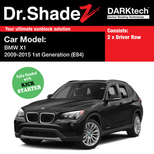 DARKtech BMW X1 2009-2015 1st Generation (E84) Customised Luxury Germany Compact SUV Car Window Magnetic Sunshades driver row