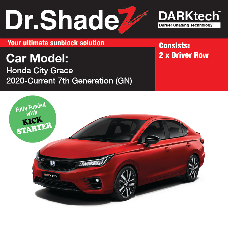 DARKtech Honda City 2019-Current 7th Generation (GN) Japan Sedan Customised Car Window Magnetic Sunshades driver row