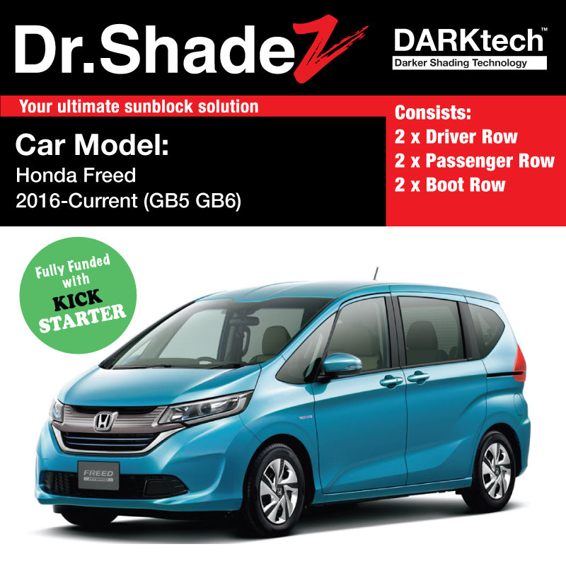 DARKtech Honda Freed 2016-Current 2nd Generation (GB5 GB6 GB7 GB8) Japan Compact MPV Customised Car Window Magnetic Sunshades