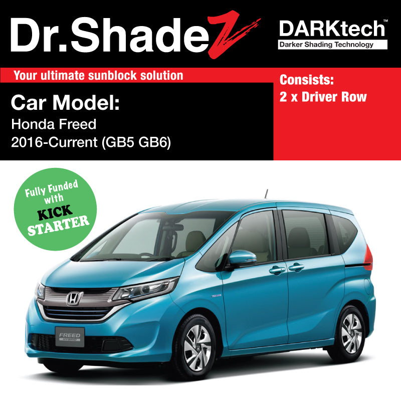 DARKtech Honda Freed 2016-Current 2nd Generation (GB5 GB6 GB7 GB8) Japan Compact MPV Customised Car Window Magnetic Sunshades driver window
