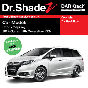 DARKtech Honda Odyssey 2013-Current 5th Generation (RC) Japan MPV Customised Car Window Magnetic Sunshades