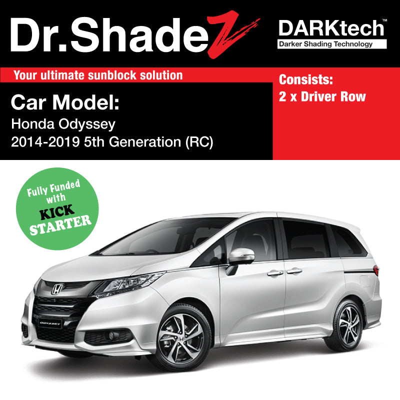 DARKtech Honda Odyssey 2013-Current 5th Generation (RC) Japan MPV Customised Car Window Magnetic Sunshades driver window