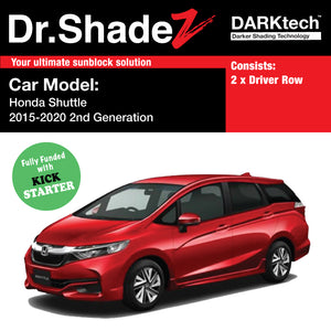 DARKtech Honda Shuttle 2015-2020 2nd Generation Japan Stationwagon Customised Car Window Magnetic Sunshades driver window