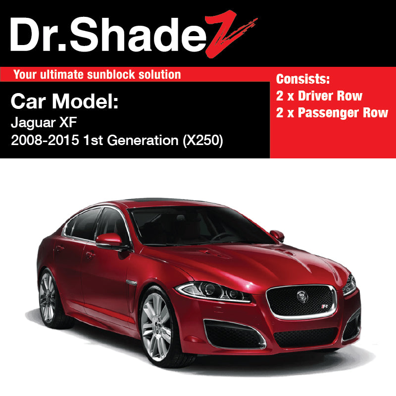 Jaguar XF 2007 2008 2009 2010 2011 2012 2013 2014 2015 (X250) 1st Generation United Kingdom Luxury Customised Car Window Magnetic Sunshades 6 Pieces - autobacs sg dr shadez au uk fr de br