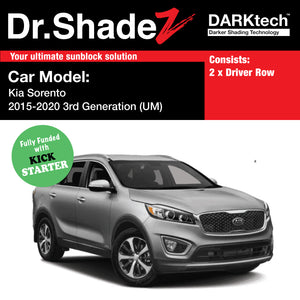 DARKtech Kia Sorento 2015-2019 3rd Generation (UM) Customised Korea SUV Window Magnetic Sunshades