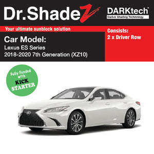 DARKtech Lexus ES Series 2018-Current 7th Generation (XZ10) Customised Japan Luxury Sedan Window Magnetic Sunshades driver windows