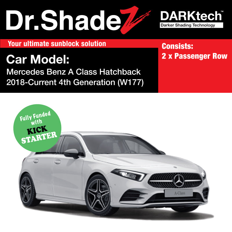 DARKtech Mercedes Benz A Class Hatchback 2018-Current 4th Generation (W177) Germany Hatchback Customised Car Window Magnetic Sunshades