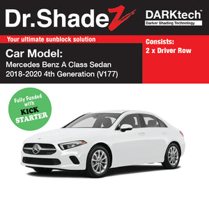 DARKtech Mercedes Benz A Class Sedan 2018-Current 4th Generation (V177) Germany Sedan Customised Car Window Magnetic Sunshades driver windows