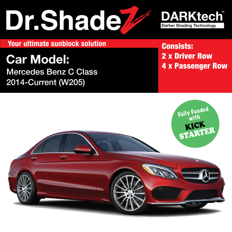 DARKtech Mercedes Benz C Class 2014-Current (W205) Germany Compact Executive Customised Car Window Magnetic Sunshades