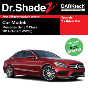 DARKtech Mercedes Benz C Class 2014-Current (W205) Germany Compact Executive Customised Car Window Magnetic Sunshades