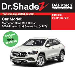 DARKtech Mercedes Benz GLA Class 2019-Current 2nd Generation (H247) Germany Crossover SUV Customised Car Window Magnetic Sunshades driver row windows