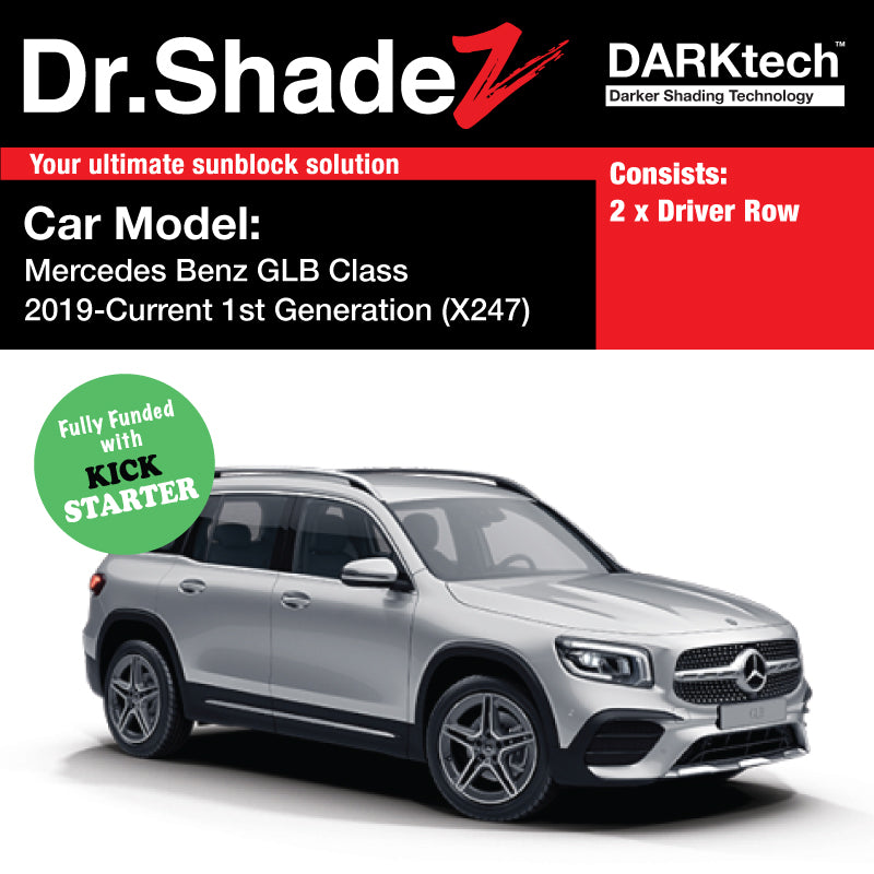 Darktech Mercedes Benz GLB Class 2019-Current 1st Generation (X247) Germany Compact Luxury SUV Customised Car Window Magnetic Sunshades