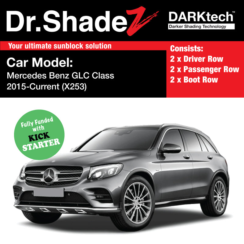 DAKRtech Mercedes Benz GLC Class 2015-Current 1st Generation (X253) Germany Compact Luxury SUV Customised Car Window Magnetic Sunshades