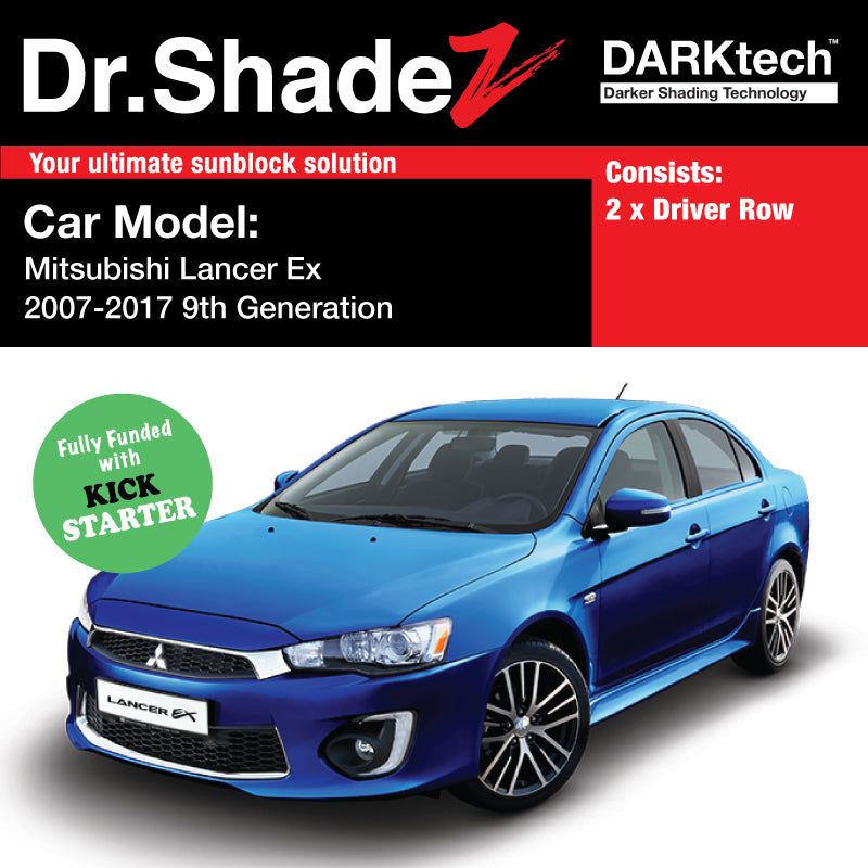 DARKtech Mitsubishi Lancer Ex 2007-2017 9th Generation Japan Sedan Customised Car Window Magnetic Sunshades - dr shadez australia singapore japan driver windows