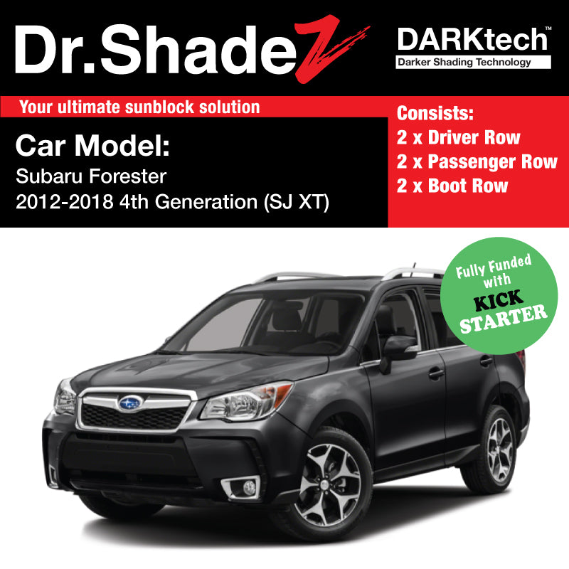 DARKtech Subaru Forester 2012-2018 4th Generation (SJ) Japan Subcompact Crossover SUV Customised SUV Window Magnetic Sunshades