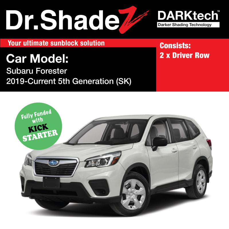 DARKtech Subaru Forester 2019-Current 5th Generation (SK) Japanese Subcompact Crossover SUV Customised SUV Window Magnetic Sunshades - dr shadez australia singapore japan driver window